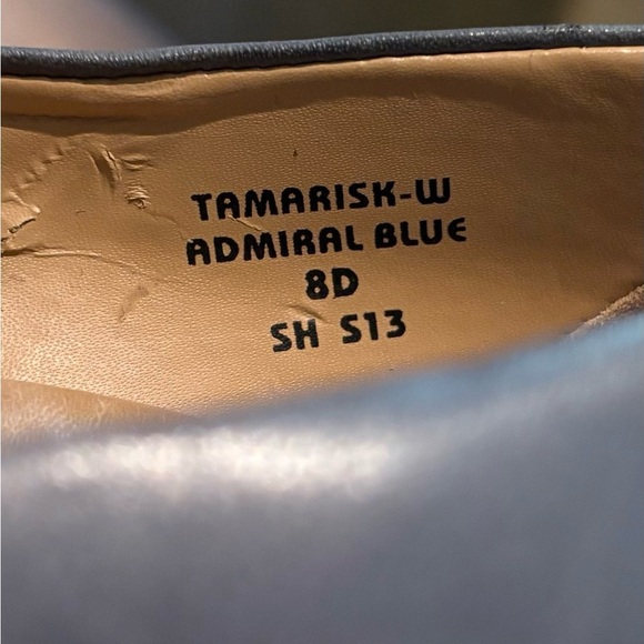 Earth Admiral Blue Leather Women's Heels - Picture 3 of 14